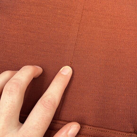 Vintage Wool Western Chore Jacket Patch Pockets Point Collar 70s Retro Rust - S - Picture 7 of 12